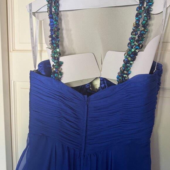 Sherry Hill Royal Blue Jeweled Prom/Formal Dress - Picture 7 of 9